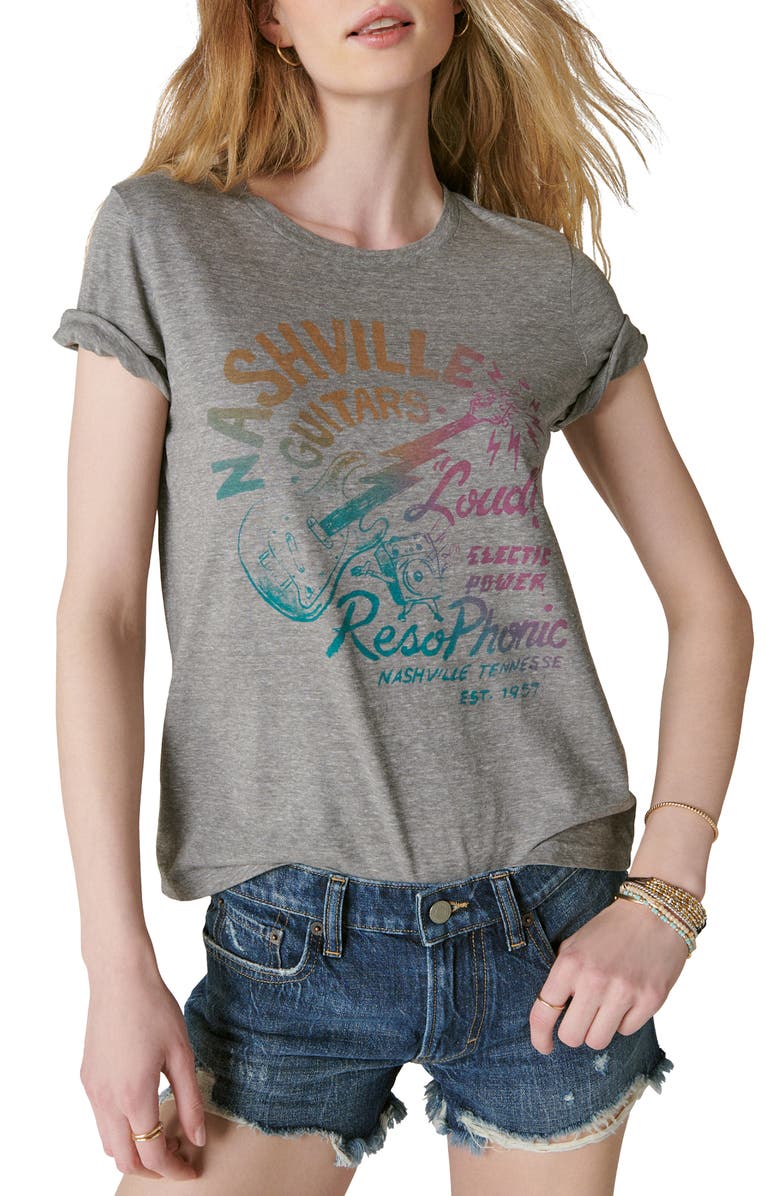 Lucky Brand Nashville Gradient Graphic Tee, Main, color,