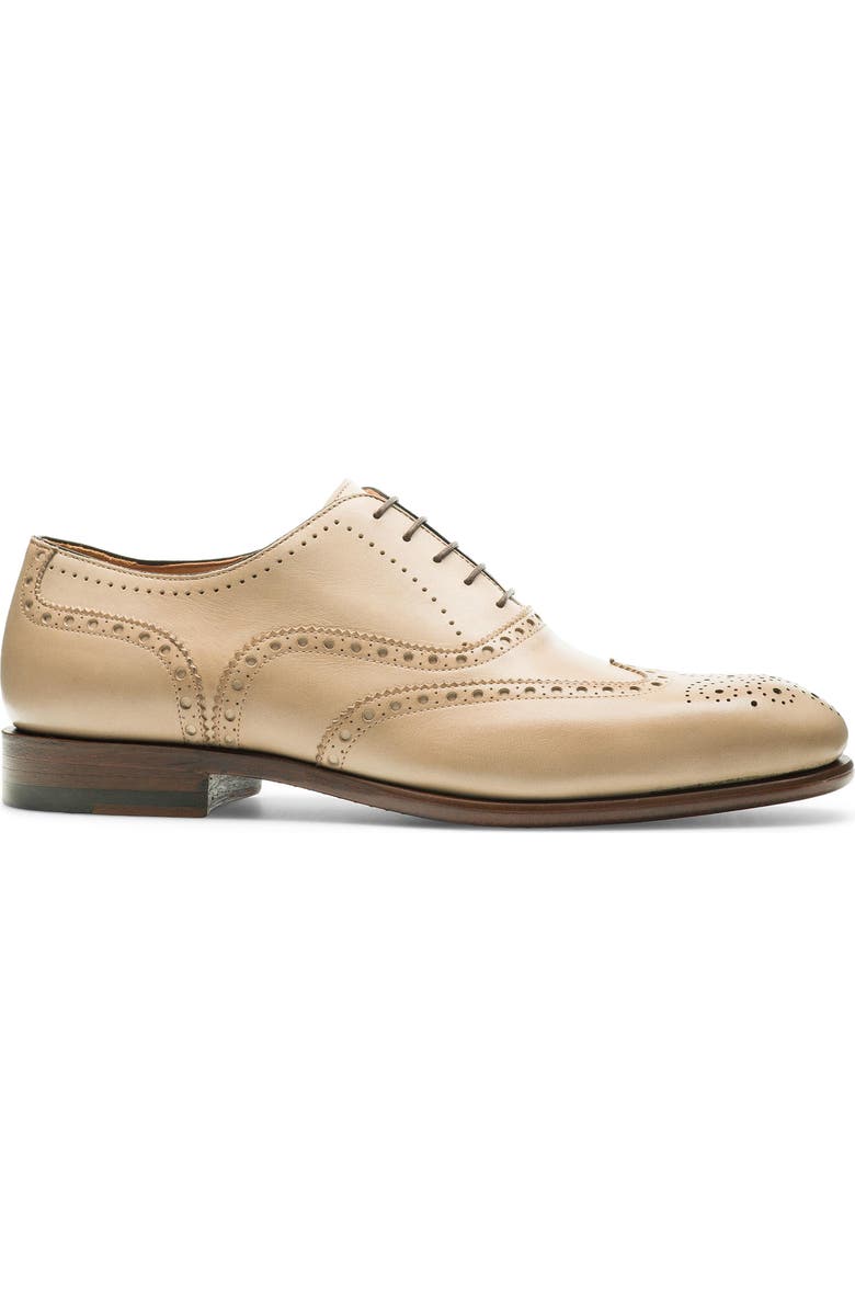 Magnanni Adriana Wingtip Oxford, Alternate, color, Cream