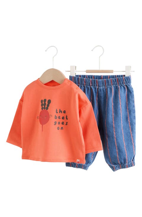 Beet Goes On Long Sleeve T-Shirt & Pants Set (Baby)