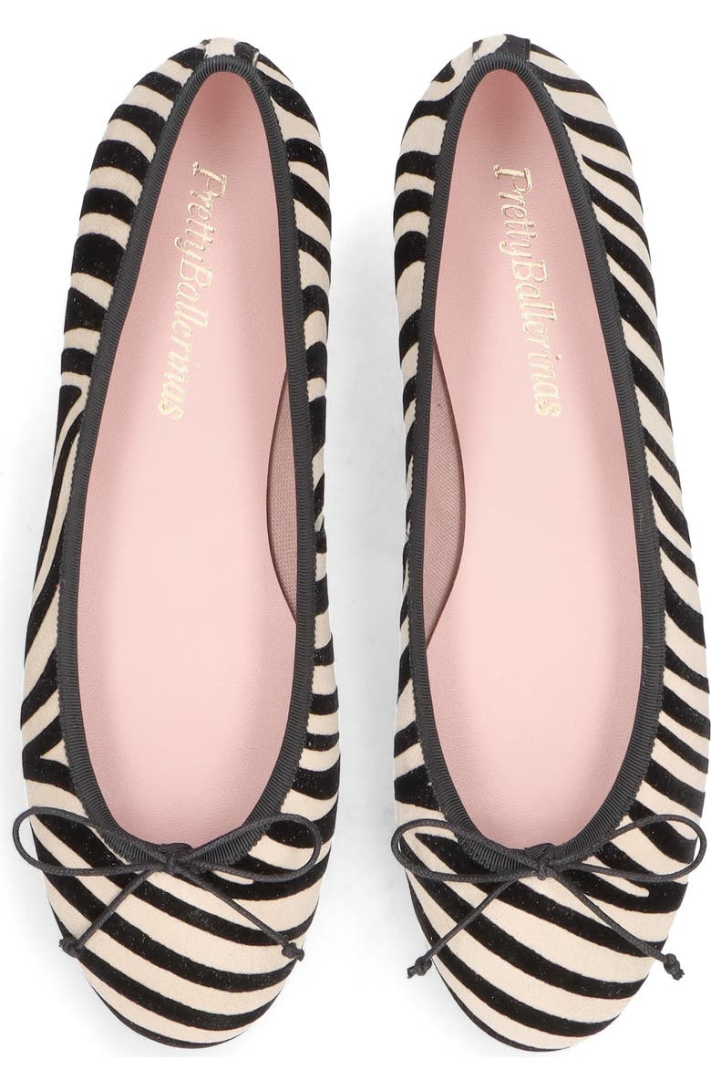 Pretty Ballerinas Round Toe Zebra Ballet Flat, Alternate, color,