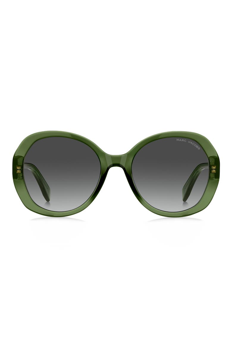 55mm Gradient Oval Sunglasses, Main, color, GREEN/ GREY AZURE