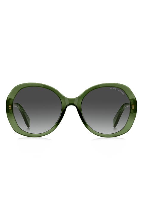 55mm Gradient Oval Sunglasses