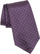 Ralph Lauren Purple Label Pin Dot Silk Peau de Soie Tie