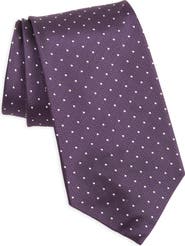 Ralph Lauren Purple Label Pin Dot Silk Peau de Soie Tie