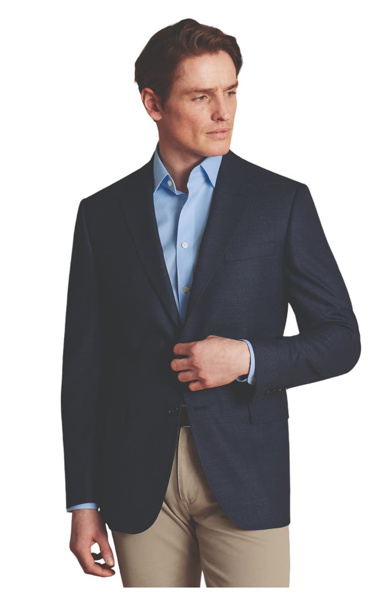 Charles Tyrwhitt Proper Blazer Slim Fit Jacket, Main, color, Steel Blue