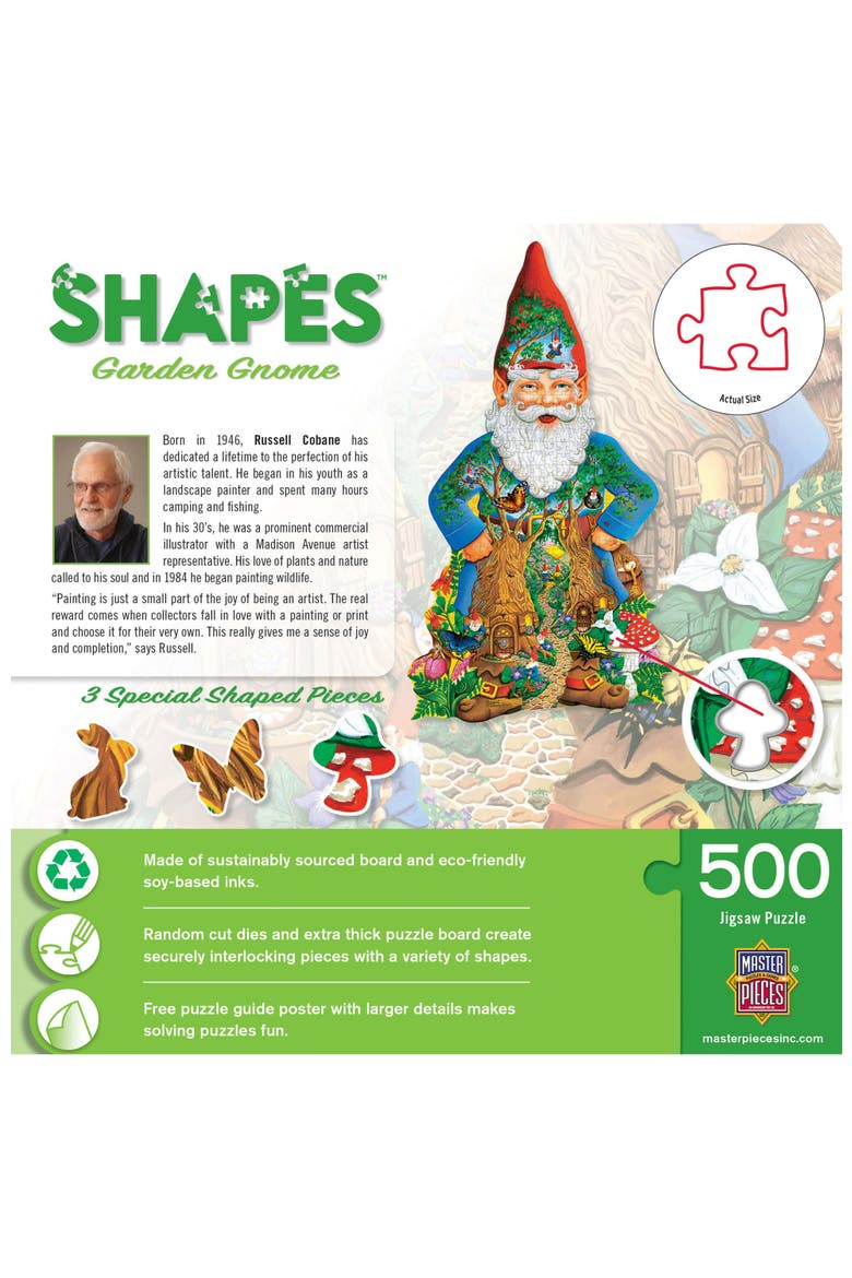 Garden Gnome 500 Piece Shaped Puzzle, Alternate, color, Multicolor