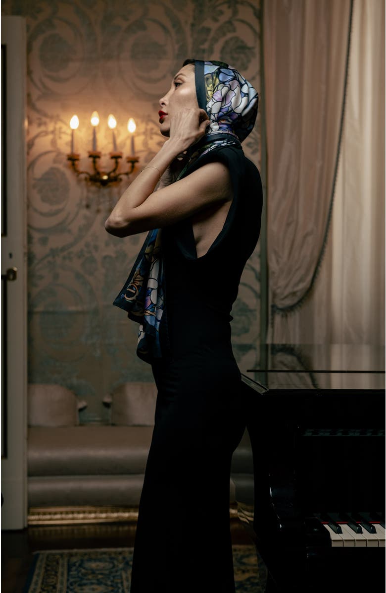 Elizabetta Tiffany - Long Silk Scarf for Women, Alternate, color, Lavender