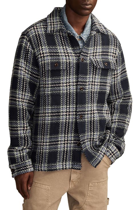 Plaid Twill Shirt Jacket