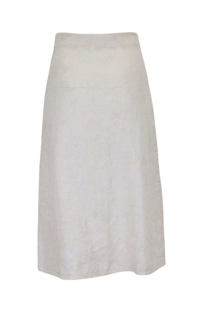 Lords of Harlech Paisley Explosion Womens Midi Skirt, Alternate, color, Paisley Explosion Ivory