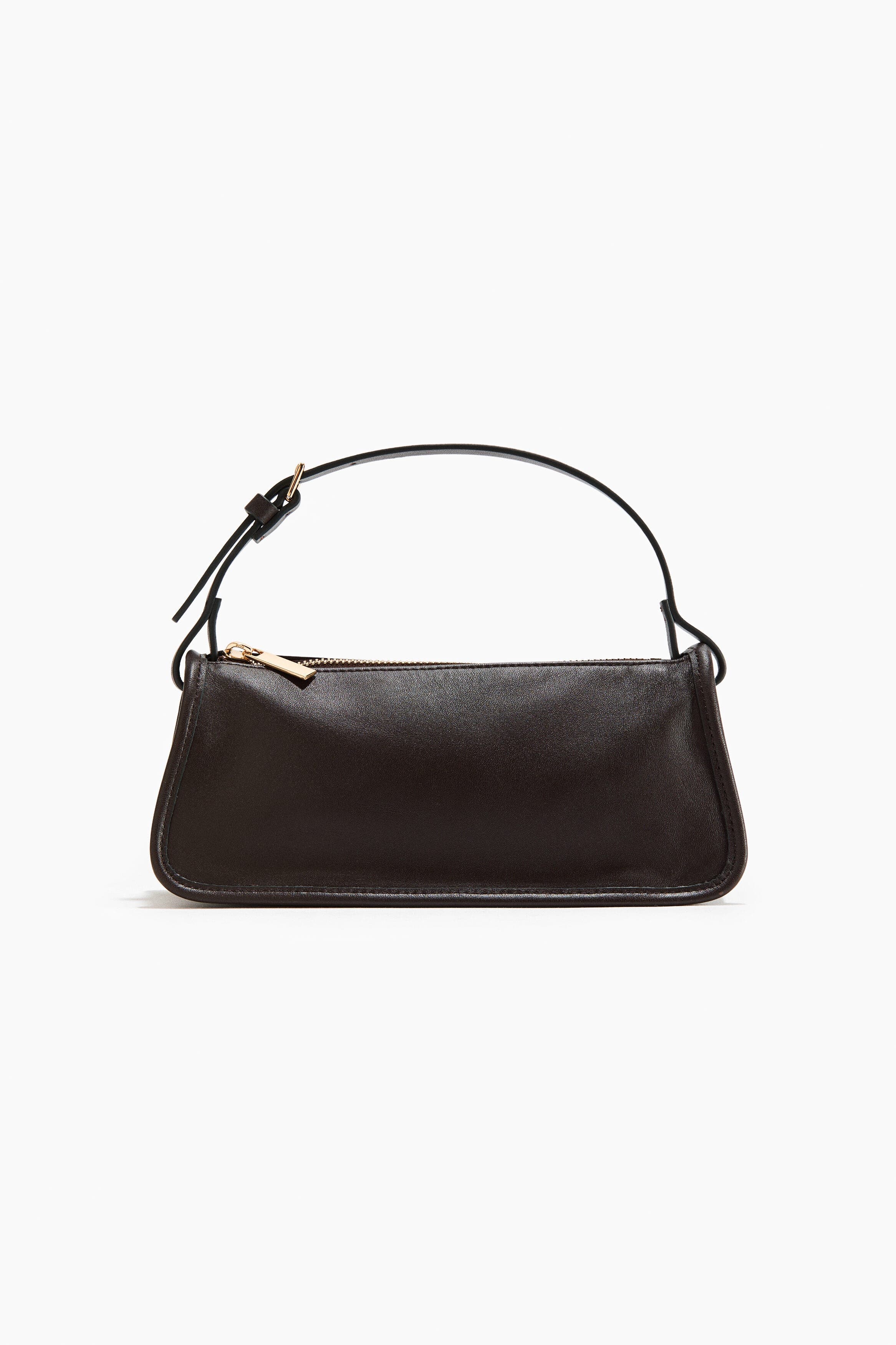 Leather Handbag, Main, color, Dark brown
