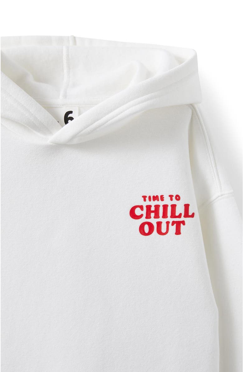 Cotton On Kids Kid's Sammy Oversized Hoodie, Alternate, color, Vanilla Bubble Tea