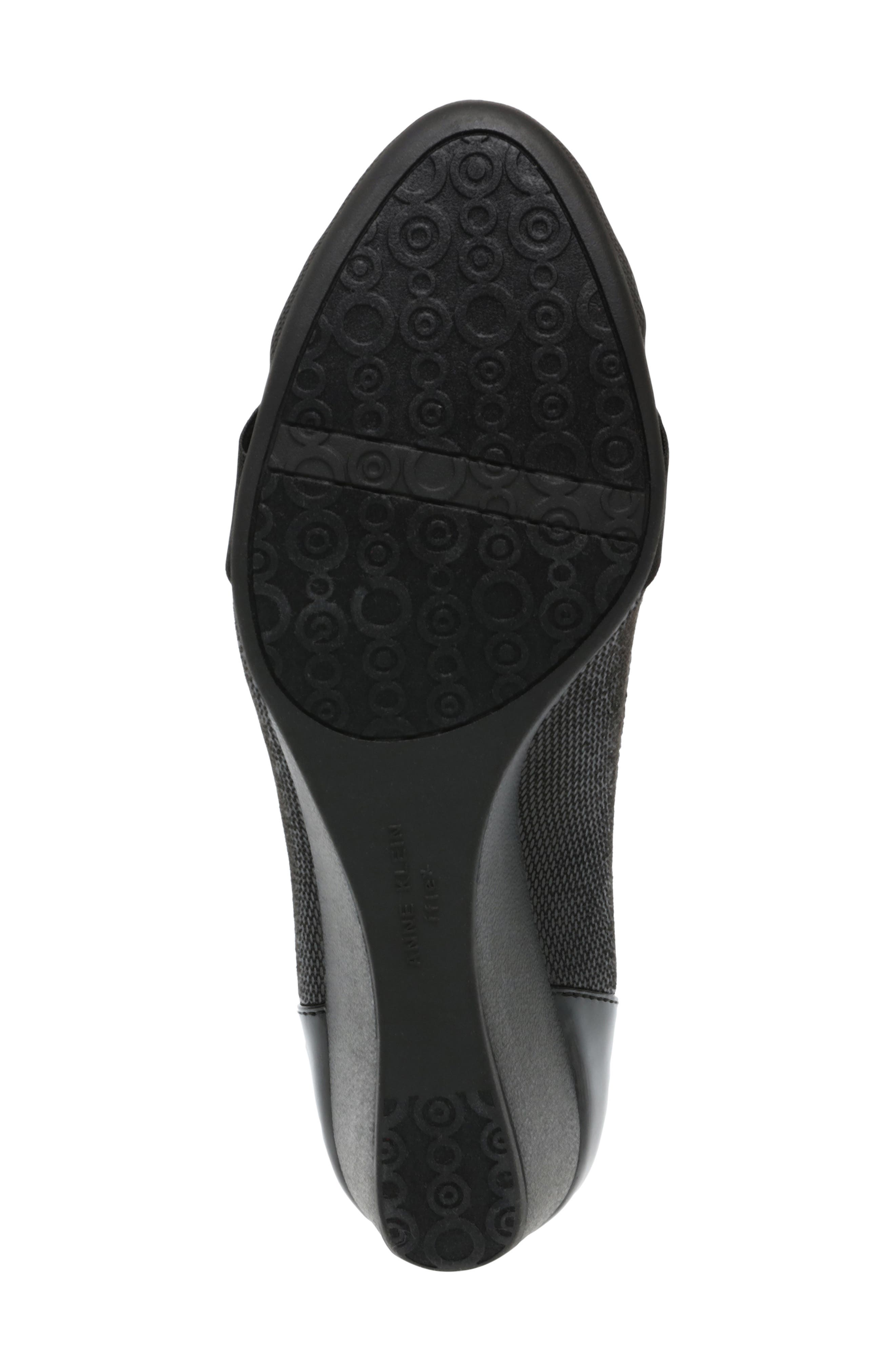 Anne Klein Timeout Wedge Pump, Alternate, color, Black Fabric