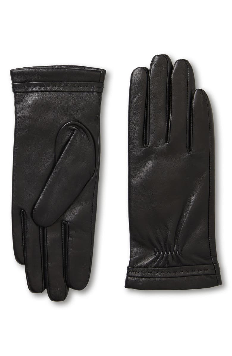 Bruno Magli Classic Leather Gloves, Main, color, 
