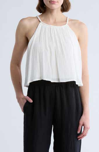 Elan Rope Strap Cotton Cover-Up Tank