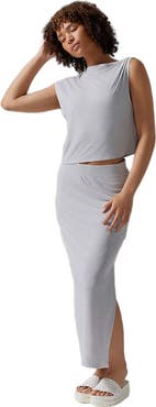 Tavi Brushed Tec Knit Midi Skirt