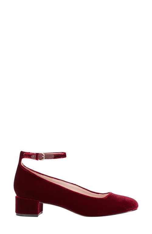 Marc Fisher Ltd Parri Ankle Strap Pump In Dark Red