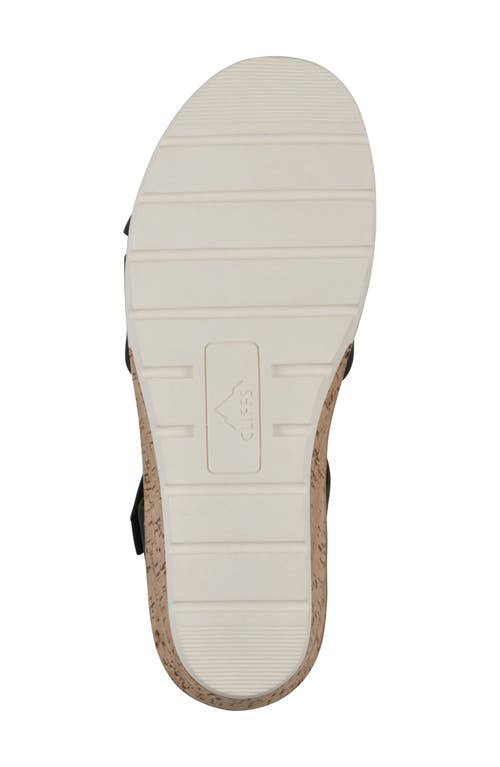 Cliffs By White Mountain Tinna Wedge Sandal In Black Nubuck