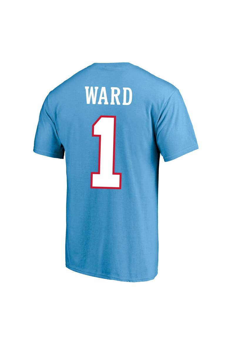 Men's Fanatics Cameron Ward Light Blue Tennessee Titans  Big& Tall Name & Number T-Shirt, Alternate, color, Light Blue