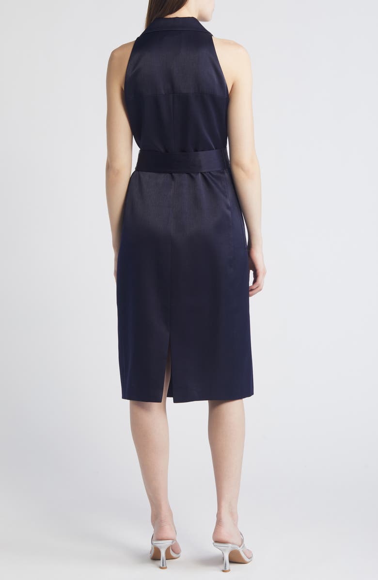 Terrud Sleeveless Satin Sheath Dress