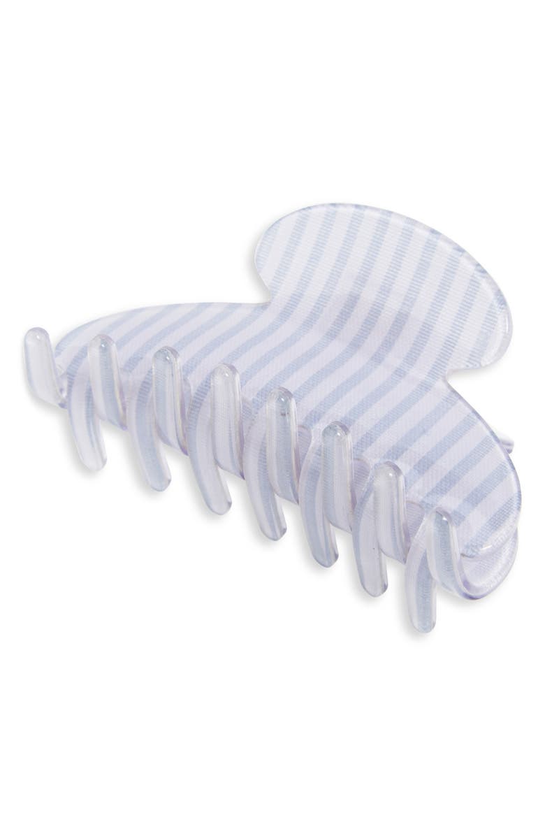 France Luxe Couture Stripe Claw Clip, Main, color, Blue And White Stripe