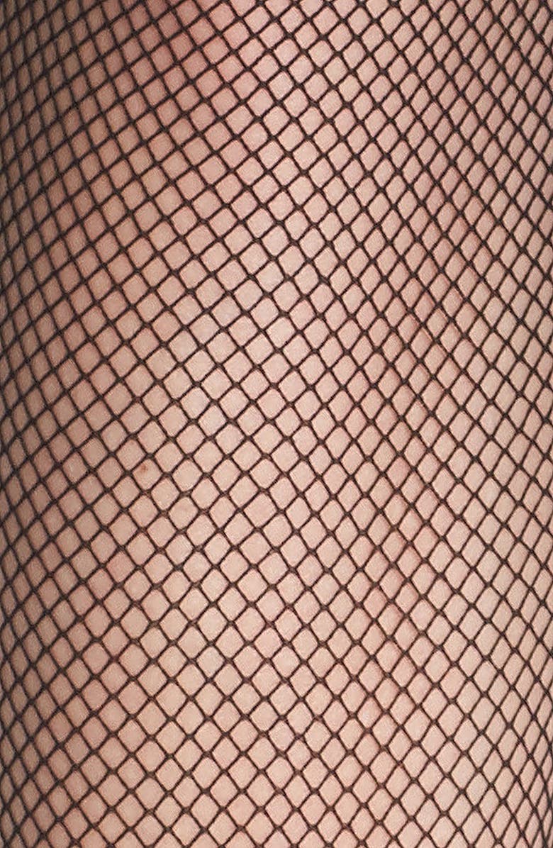 Oroblu Tricot Fishnet Tights, Alternate, color, Black
