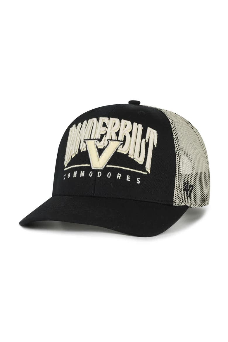 Men's '47 Black Vanderbilt Commodores Arid Adjustable Trucker Hat, Main, color, Black