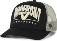 '47 Men's '47 Black Vanderbilt Commodores Arid Adjustable Trucker Hat