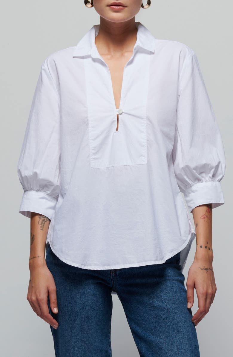 Nation LTD Everlee Pima Cotton Popover Top, Alternate, color,