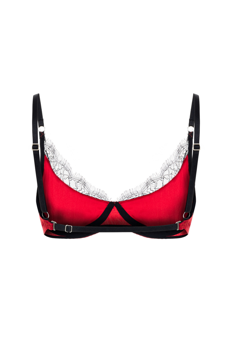Mers Silk The Hera Bra, Alternate, color, Red
