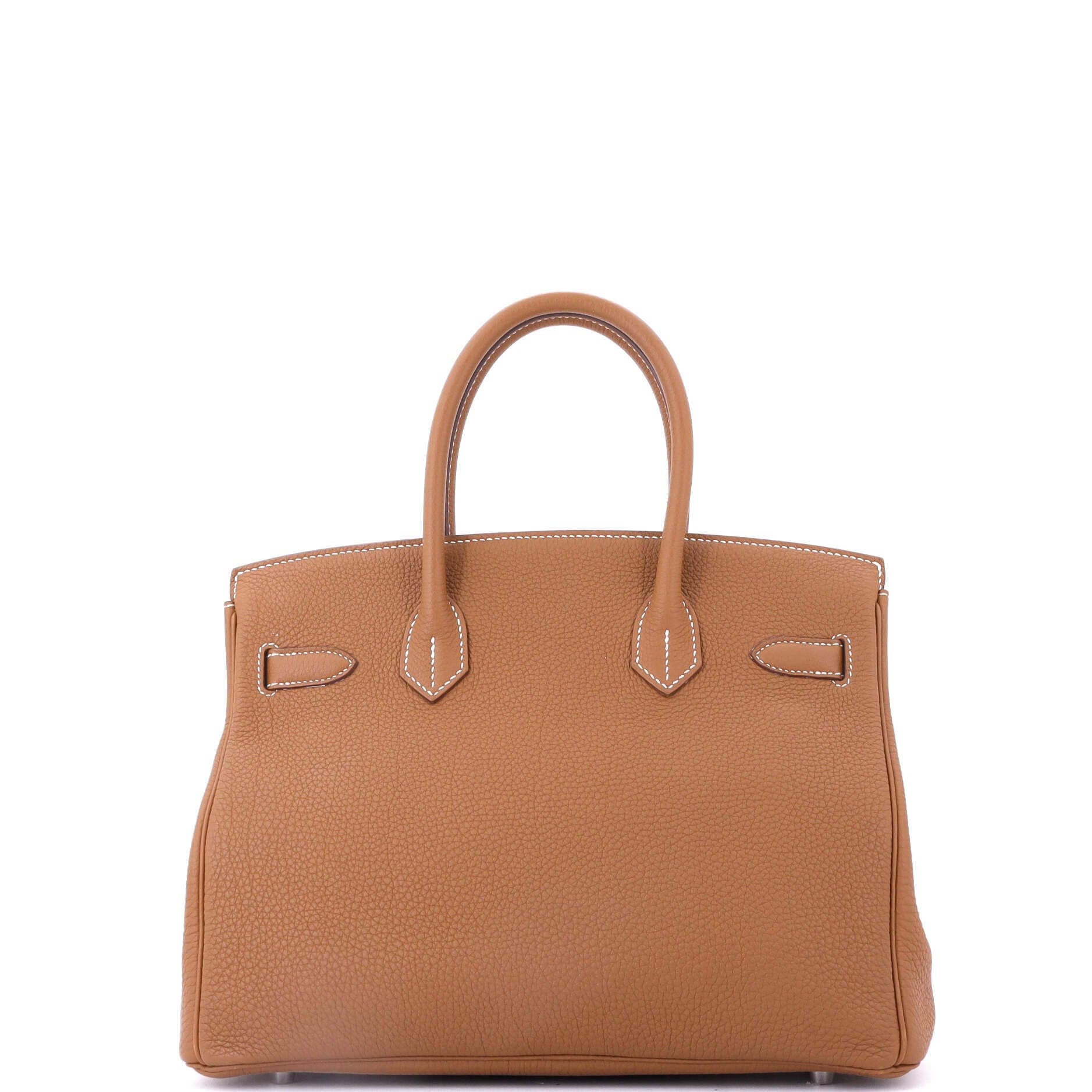 Pre-Owned Hermes Birkin Handbag Brown Togo with Palladium Hardware 30, Alternate, color, 