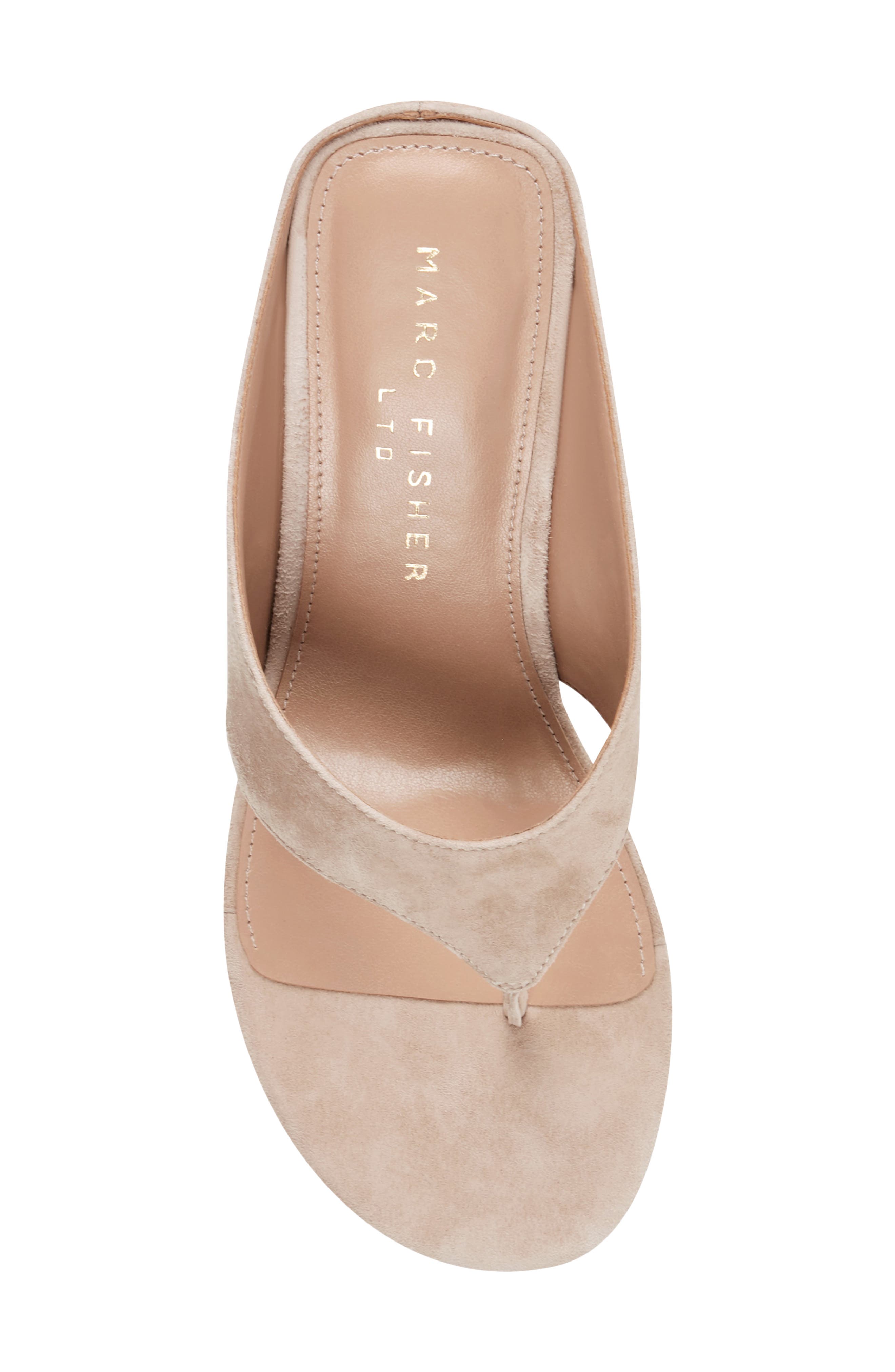 Marc Fisher LTD Udena Wedge Flip Flop, Alternate, color, Medium Natural 2