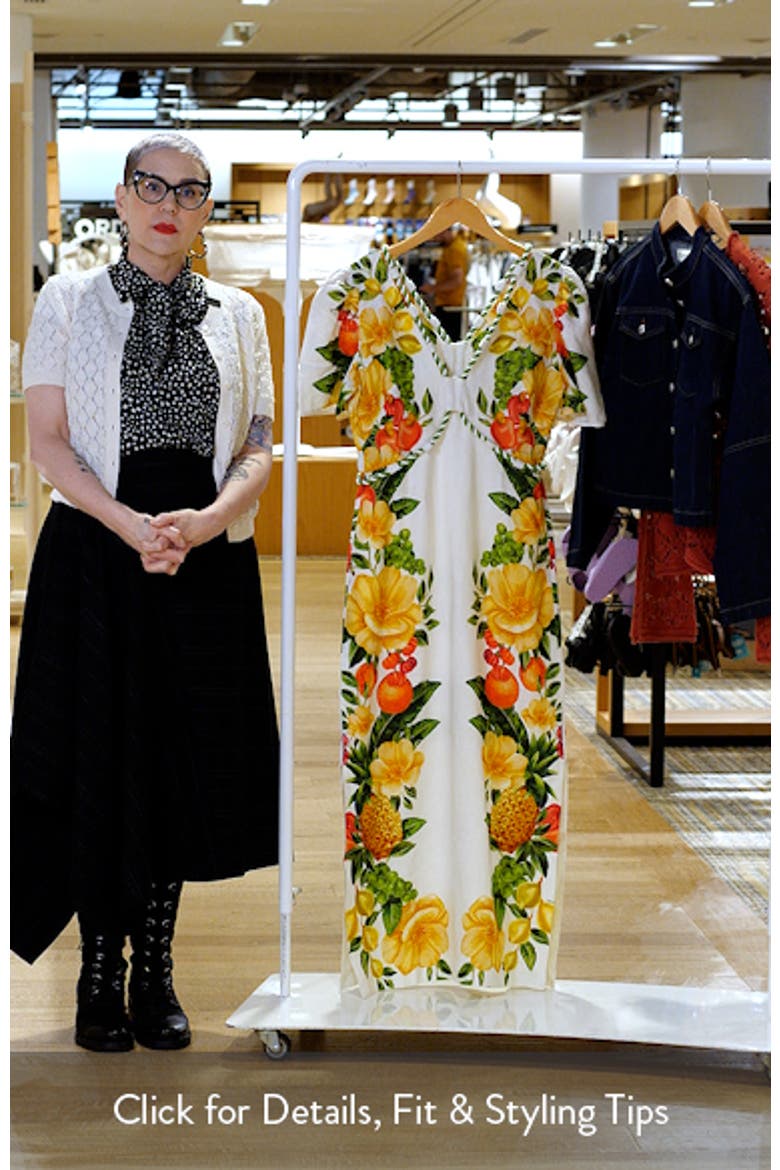 Picnic Flowers Linen Maxi Dress video
