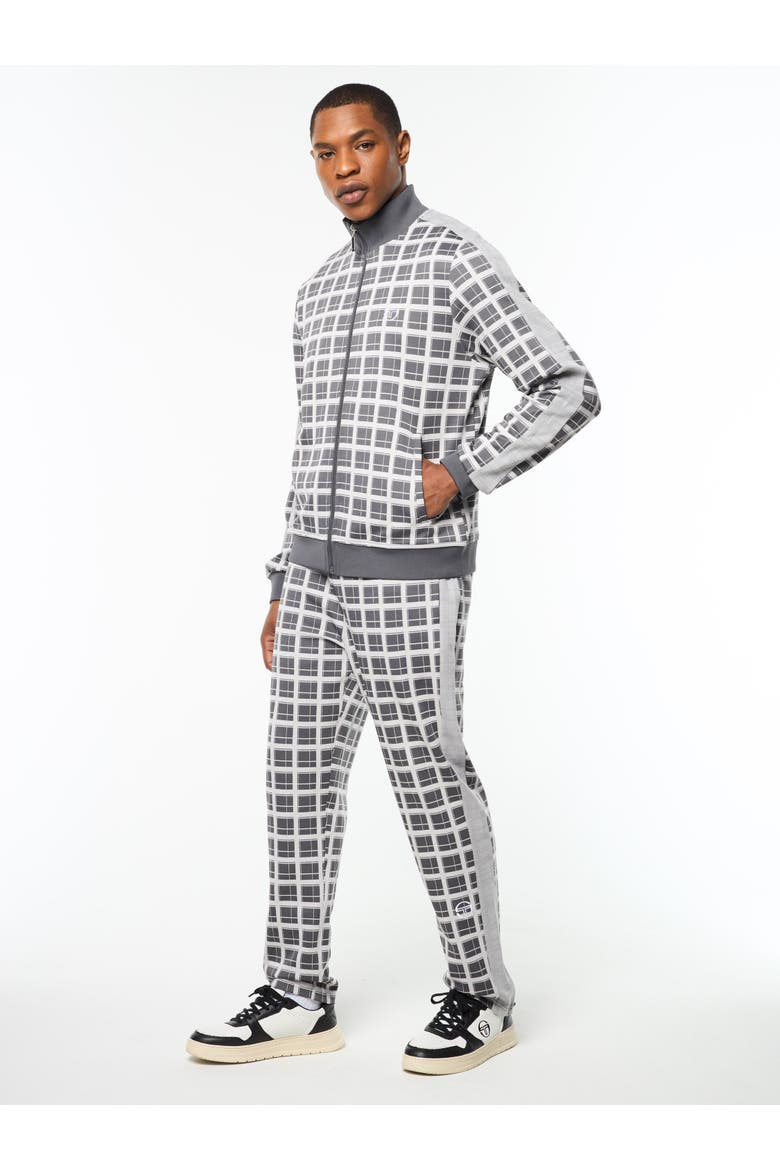 Damarindo Check Track Jacket, Alternate, color, QUIET GREY