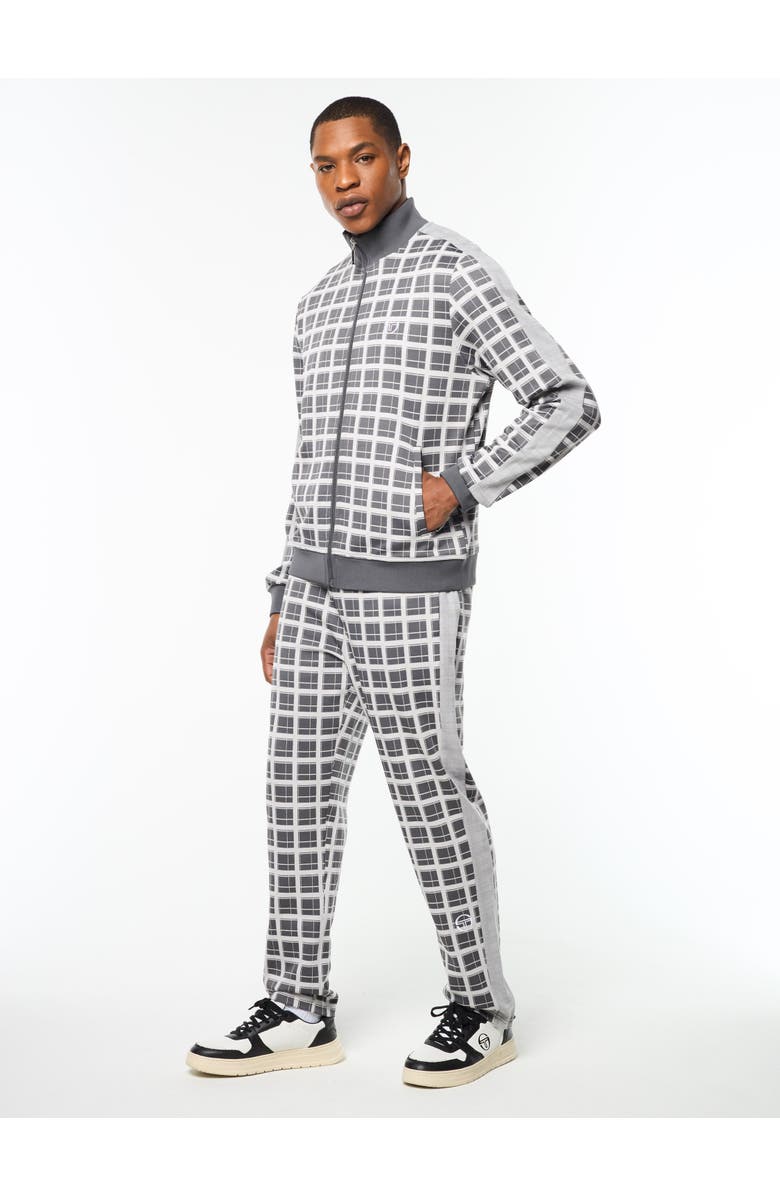 Sergio Tacchini Damarindo Check Track Jacket, Alternate, color, Quiet Grey