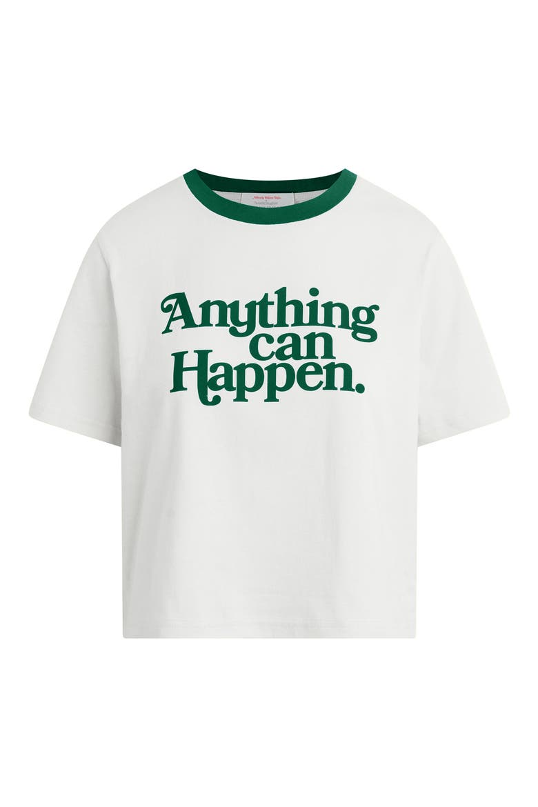 x 'Nobody Wants This' Anything Can Happen Graphic T-Shirt, Alternate, color, WHITE/ EMERALD