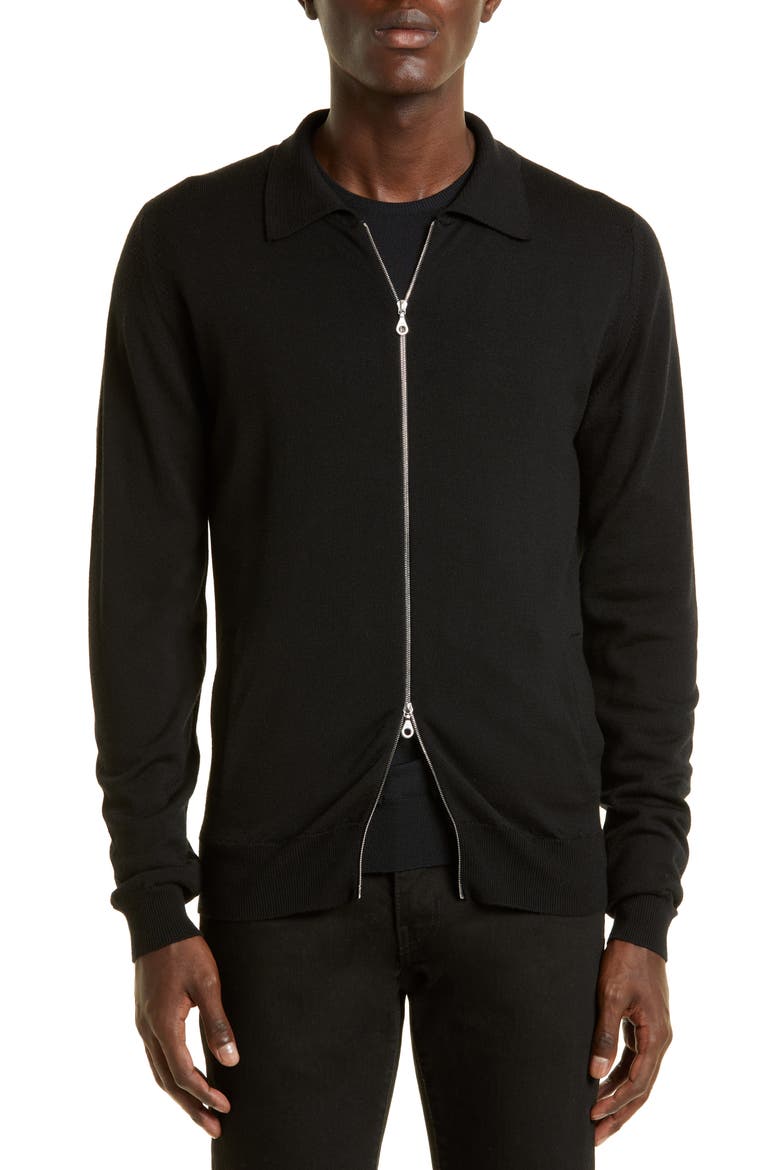John Smedley Men's Alston Merino Wool Full Zip Sweater (Men