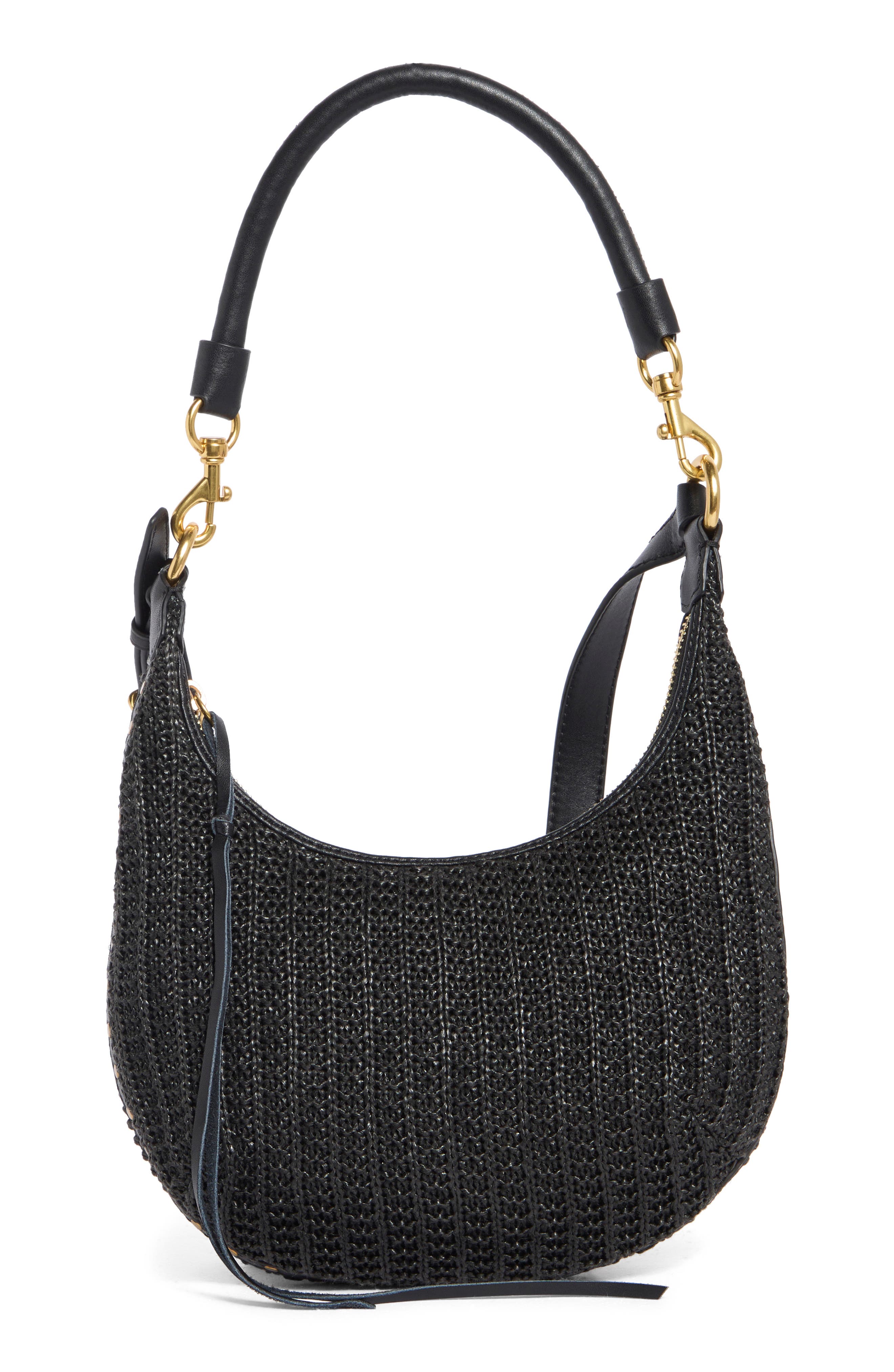 Rebecca Minkoff Darren Crescent Crossbody Bag, Main, color, Black