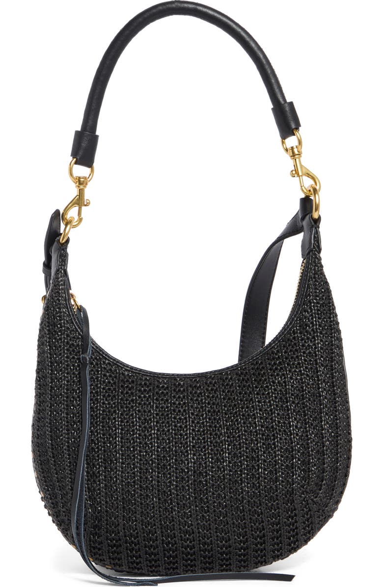 Rebecca Minkoff Darren Crescent Crossbody Bag, Main, color, Black