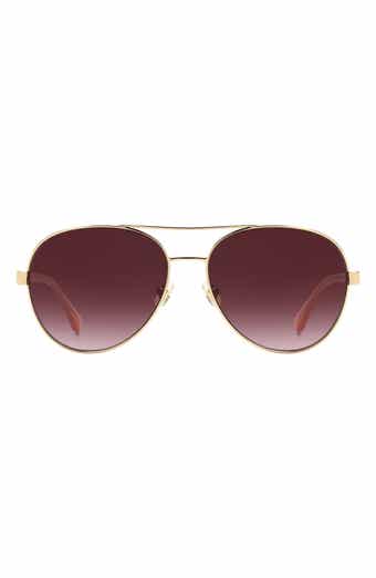 Kate Spade New York averie 58mm gradient aviator sunglasses