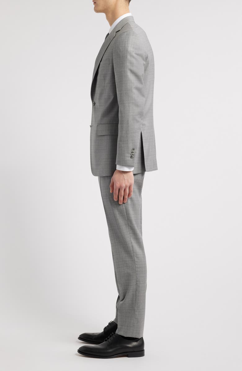 Peter Millar Hartford Classic Fit Grey Slub Check Wool Suit, Alternate, color, Light Grey