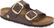 Birkenstock Arizona Raffia Big Buckle Slide Sandal