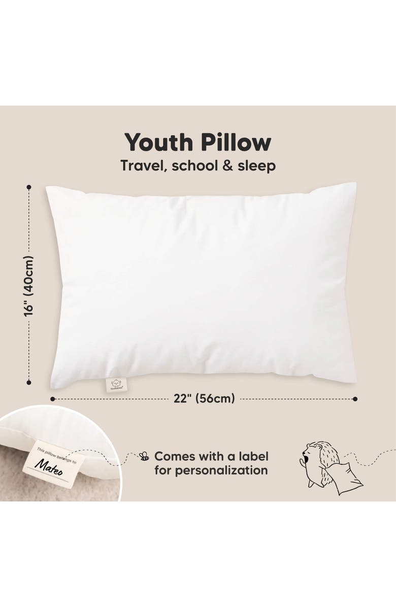KeaBabies Youth Toddler Pillow, Alternate, color, Soft White