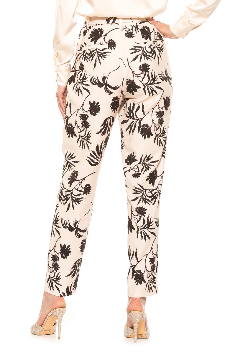 Alexia Admor Zayna Belted Cigarette Pants, Alternate, color, Oat Floral