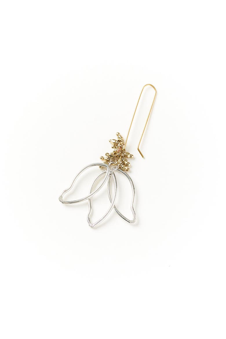 Kairavini Lotus Petal Drop Earrings, Alternate, color, Gold