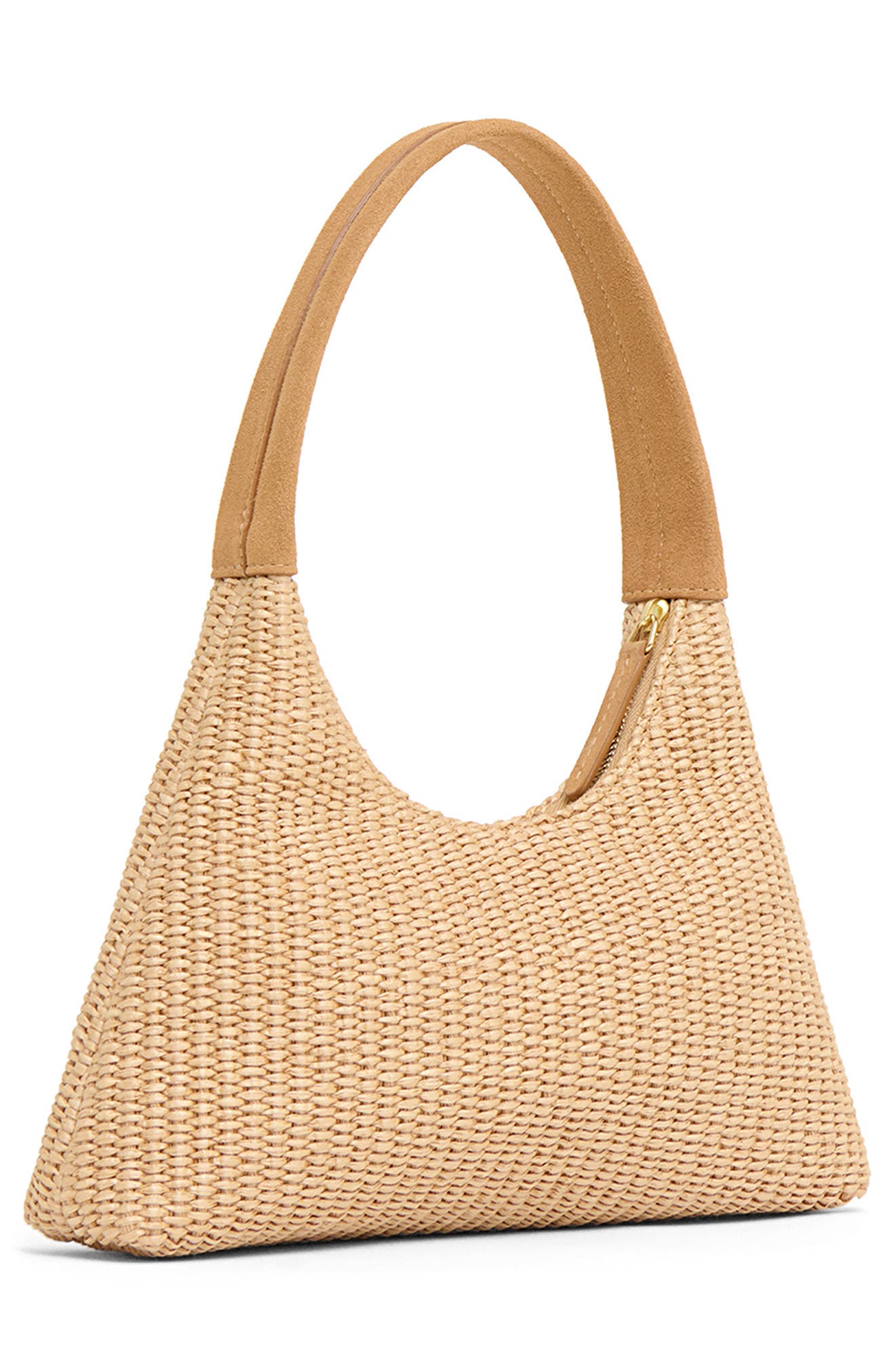 Mansur Gavriel Mini Candy Woven Raffia Hobo Bag, Alternate, color, Natural