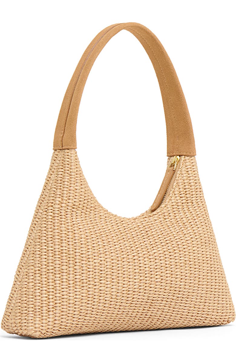 Mansur Gavriel Mini Candy Woven Raffia Hobo Bag, Alternate, color, Natural