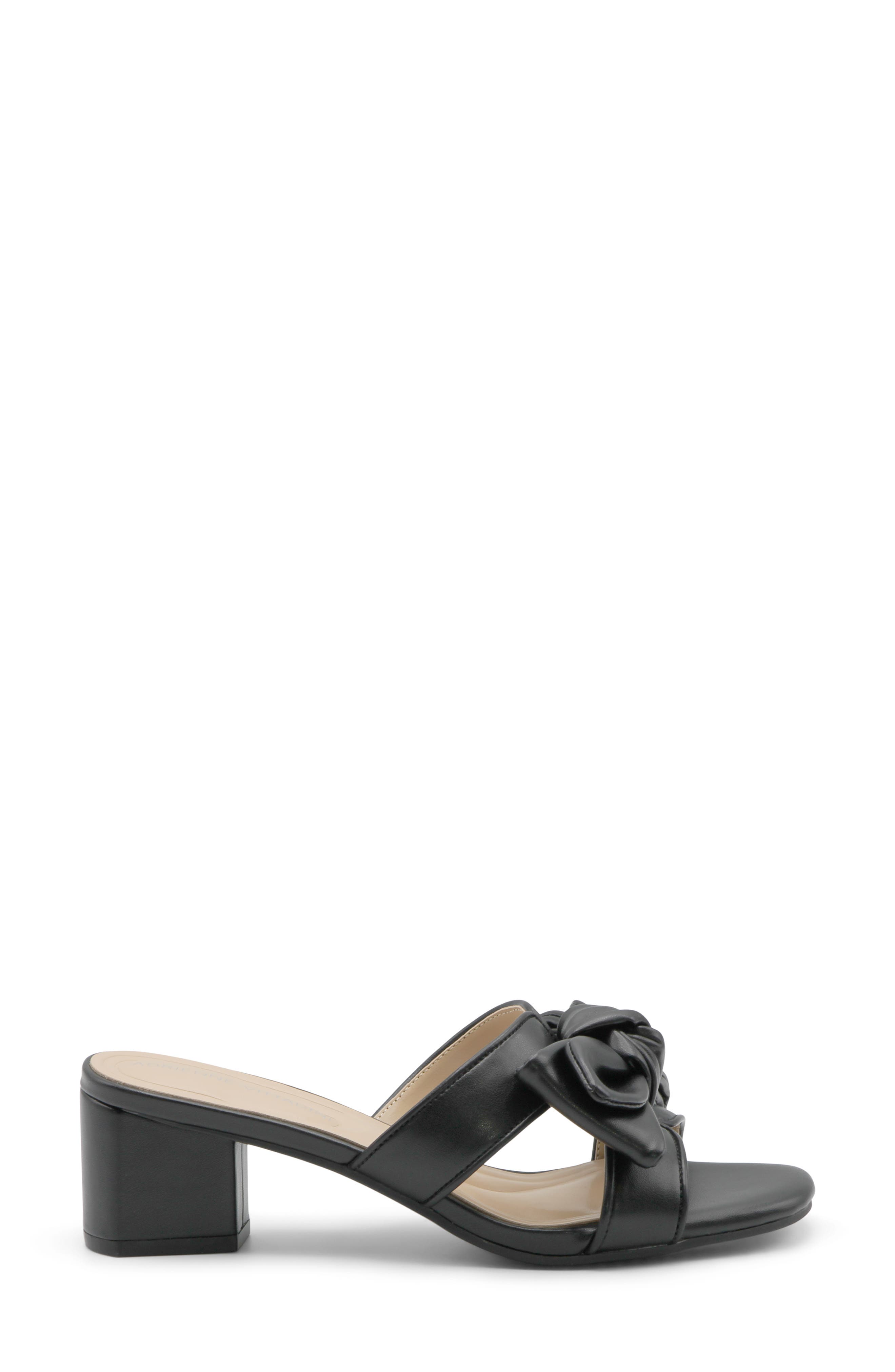 Adrienne Vittadini Arnoldo Slide Sandal, Alternate, color, Black Mesh