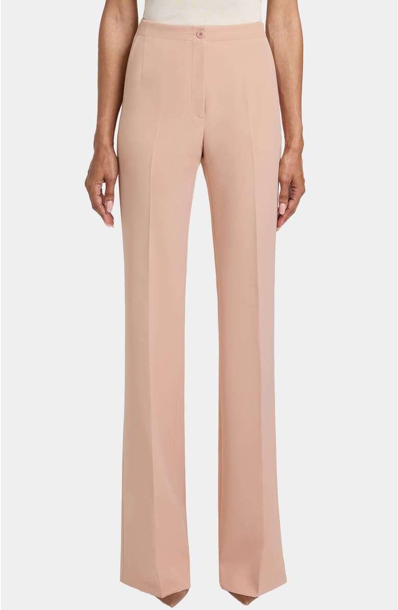 Santorelli Beth Mid-Rise Flared Pant in Soft Stretch Crepe, Main, color, Peach Whip