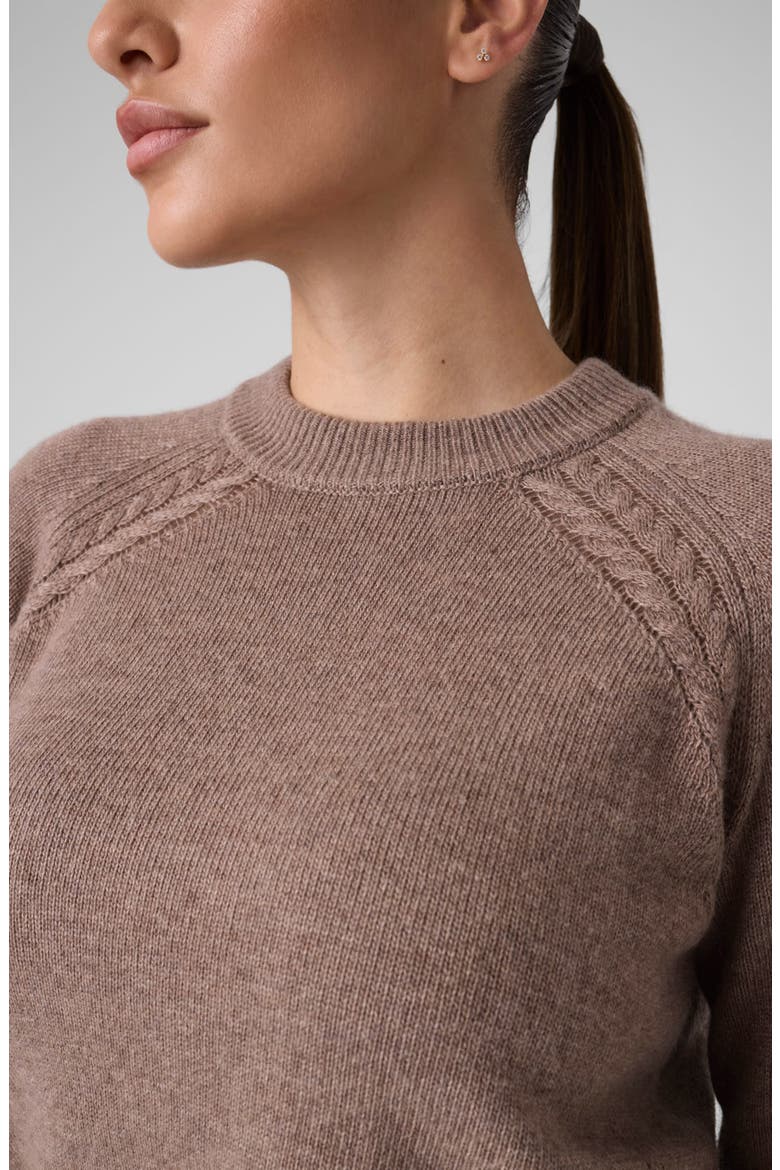 Helsinki Crewneck Cashmere Blend Sweater, Alternate, color, SILK TAUPE HEATHER