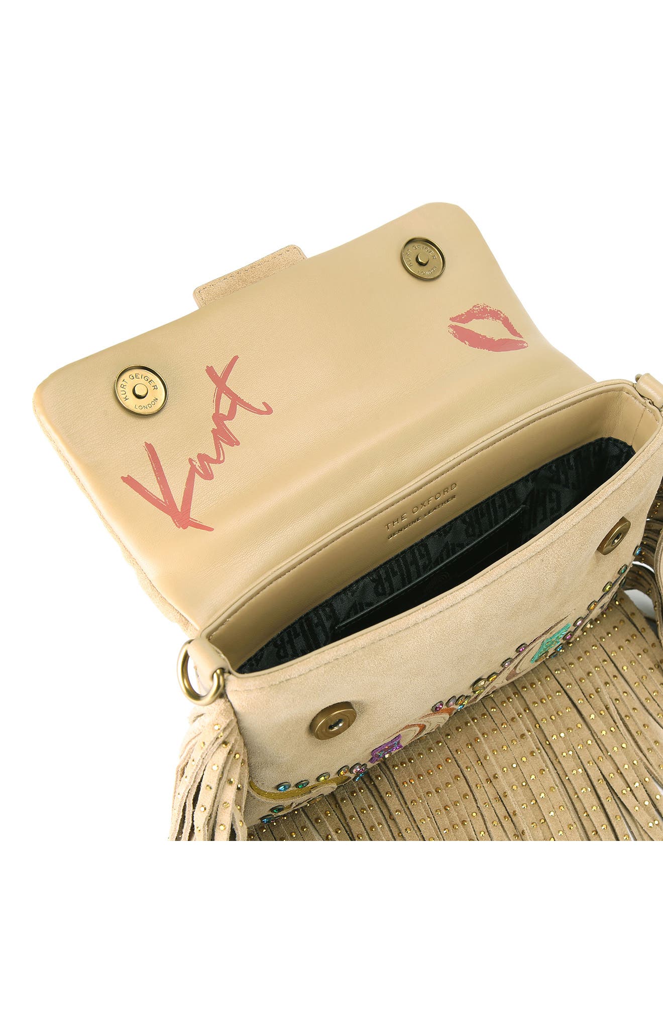 Small Oxford Fringe Suede Shoulder Bag, Alternate, color, OPEN BROWN